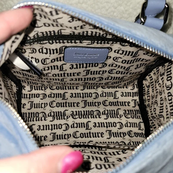 NWT Adorable Juicy Couture Slate Blue Purse - Picture 6 of 9